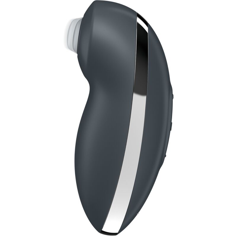 MASAJEADOR ESTIMULADOR DE CLITORIS VIBRADOR SATISFYER - TAP & CLIMAX 2 GRIS