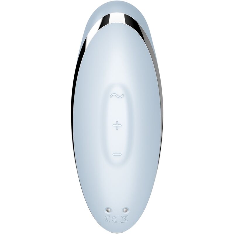 MASAJEADOR ESTIMULADOR DE CLITORIS VIBRADOR SATISFYER - TAP & CLIMAX 2 AZUL