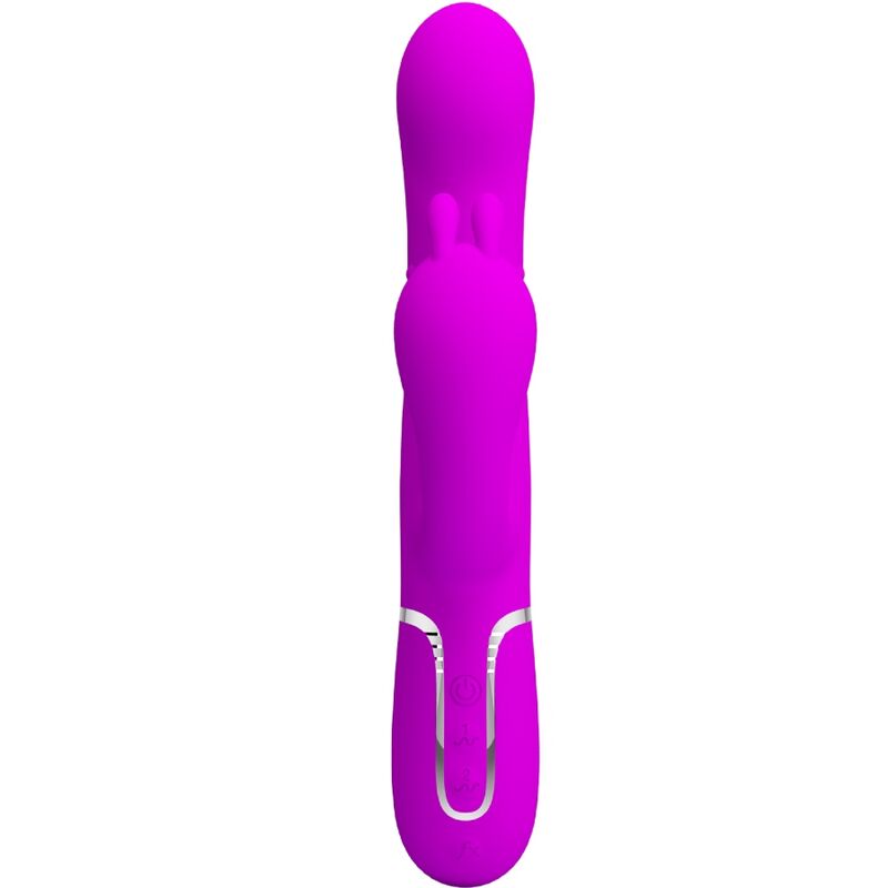 CAMMY TRIPLE VIBRADOR MULTIFUNCIÓN 4 EN 1 ROSA RECARGABLE USB