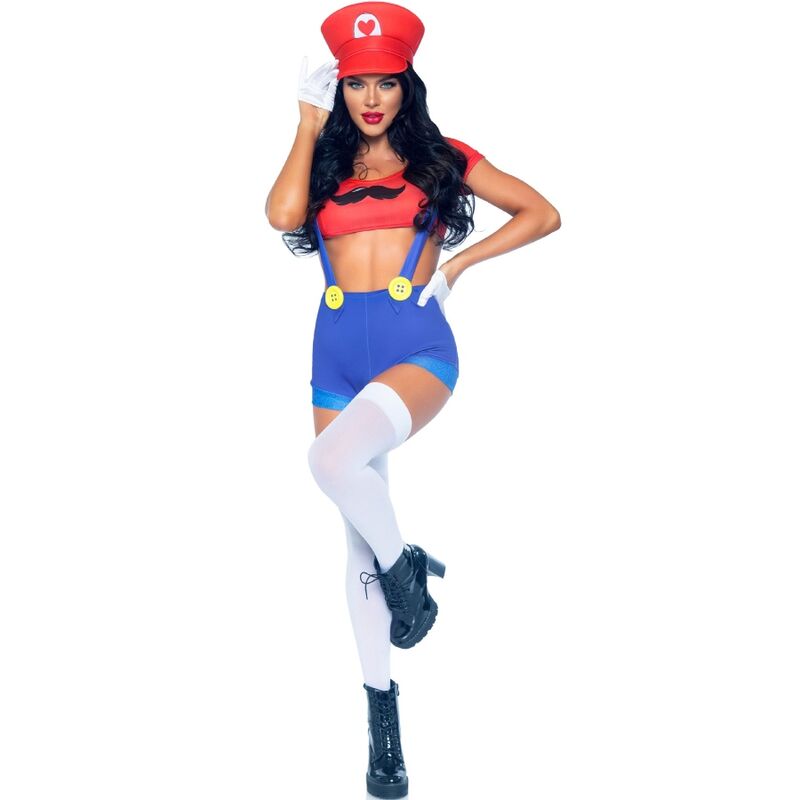 DISFRAZ LEG AVENUE - SEXY MARIO BROS ROJO/AZUL S