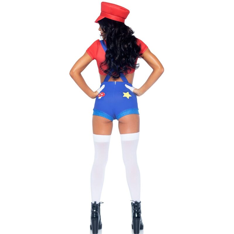 DISFRAZ LEG AVENUE - SEXY MARIO BROS ROJO/AZUL S