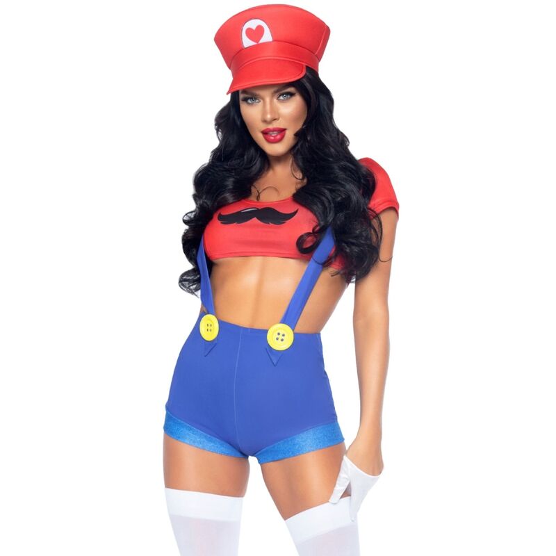 DISFRAZ LEG AVENUE - SEXY MARIO BROS ROJO/AZUL S