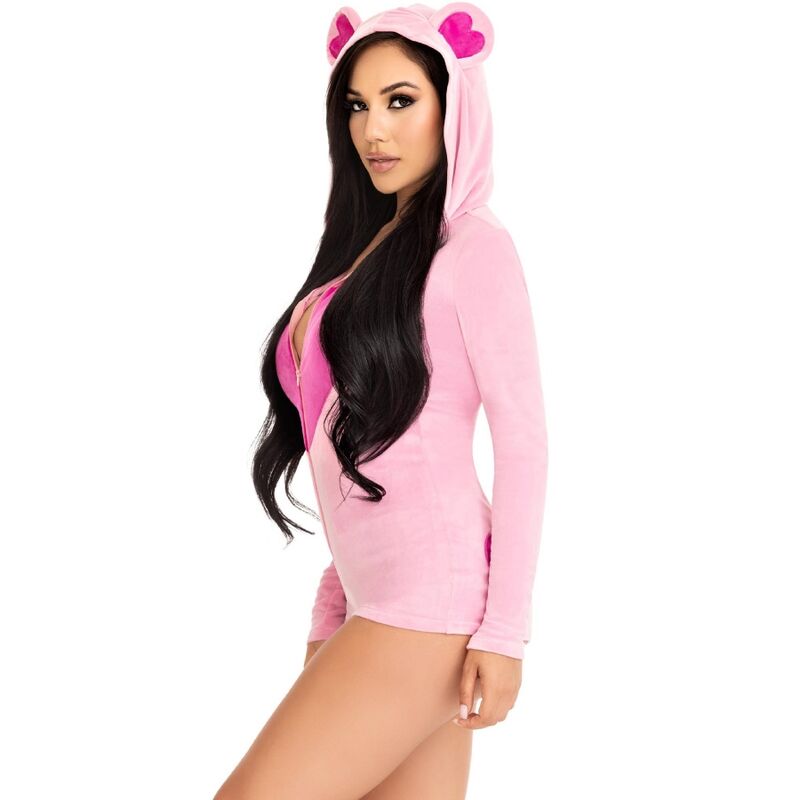 DISFRAZ LEG AVENUE - BODY OSITO TERCIOPELO ROSA M