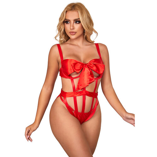 BODY SEXY CALADO CON LAZO ROJO SUBBLIME - 954468