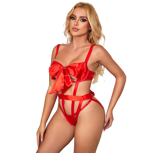 BODY SEXY CALADO CON LAZO ROJO SUBBLIME - 954468