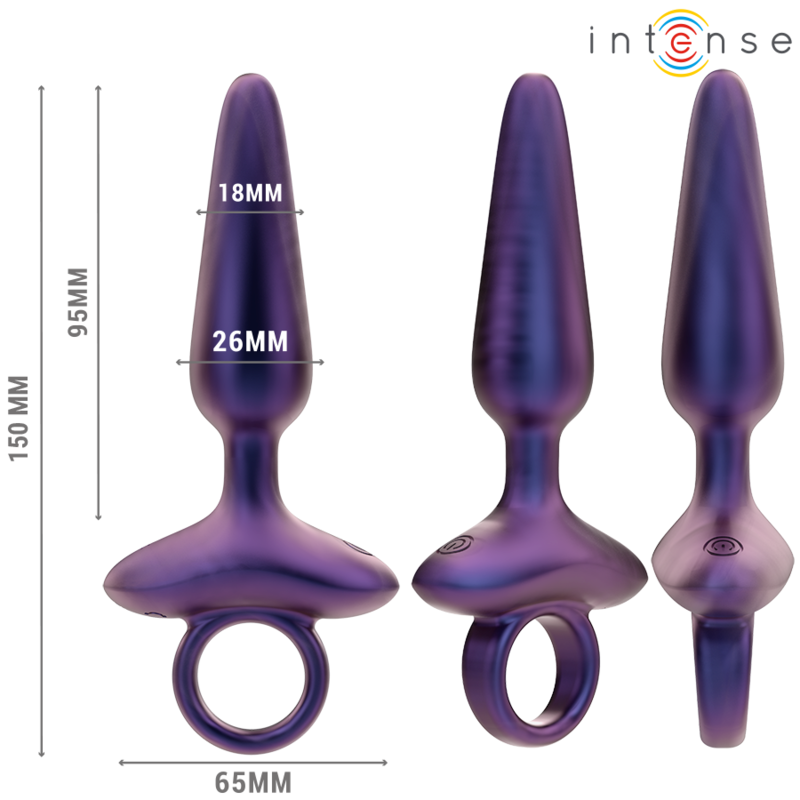 PLUG ANAL VIBRADOR UNISEX CÓNICO CON CONTROL REMOTO INTENSE - MARLON MODELO 4