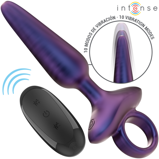 PLUG ANAL VIBRADOR UNISEX CÓNICO CON CONTROL REMOTO INTENSE - MARLON  MODELO 4