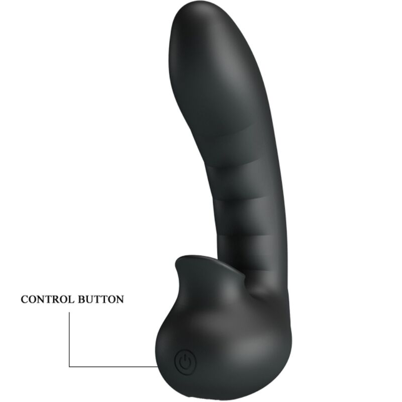 HOBGOBLIN VIBRADOR PARA DEDO 12 VIBRACIONES + ESTIMULADOR CLÍTORIS NEGRO
