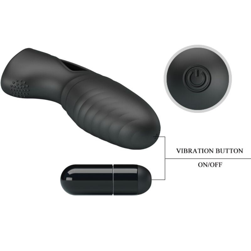 ALAN VIBRADOR DE DEDO SILICONA NEGRO