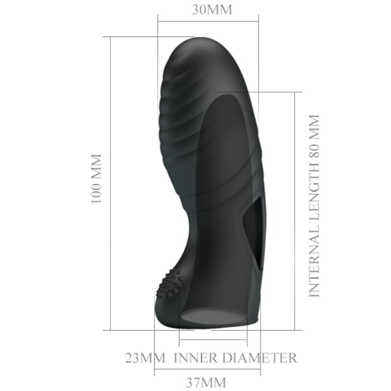 ALAN VIBRADOR DE DEDO SILICONA NEGRO
