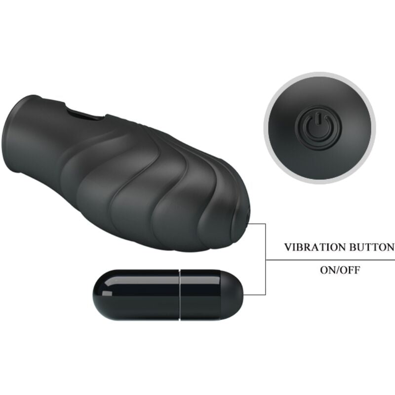 LICH VIBRADOR DE DEDO DE SILICONA NEGRO