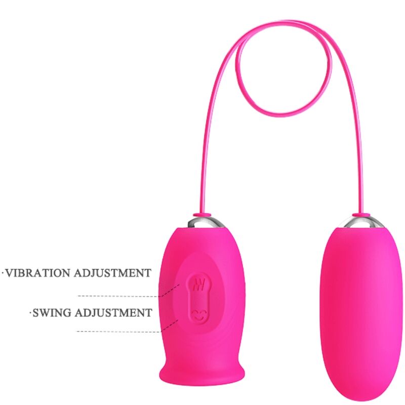 ESTIMULADOR DE CLITORIS CON LENGUA + HUEVO VIBRADOR PRETTY LOVE - DAISY ROSA