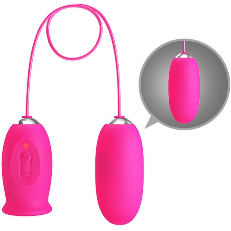 ESTIMULADOR DE CLITORIS CON LENGUA + HUEVO VIBRADOR PRETTY LOVE - DAISY ROSA