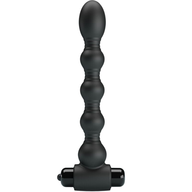 PLUG ANAL VIBRADOR UNISEX CON CUENTAS SILICONA A PILA PRETTY LOVE - LYNN