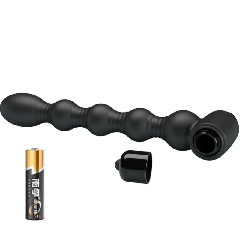 PLUG ANAL VIBRADOR UNISEX CON CUENTAS SILICONA A PILA PRETTY LOVE - LYNN