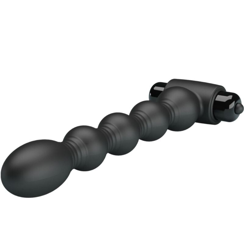PLUG ANAL VIBRADOR UNISEX CON CUENTAS SILICONA A PILA PRETTY LOVE - LYNN