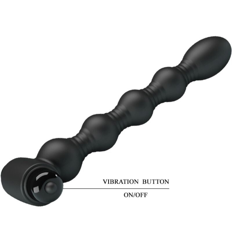 PLUG ANAL VIBRADOR UNISEX CON CUENTAS SILICONA A PILA PRETTY LOVE - LYNN