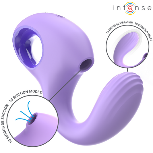 BAXTER ESTIMULADOR Y VIBRADOR PARA CLÍTORIS Y PUNTO G VIOLETA