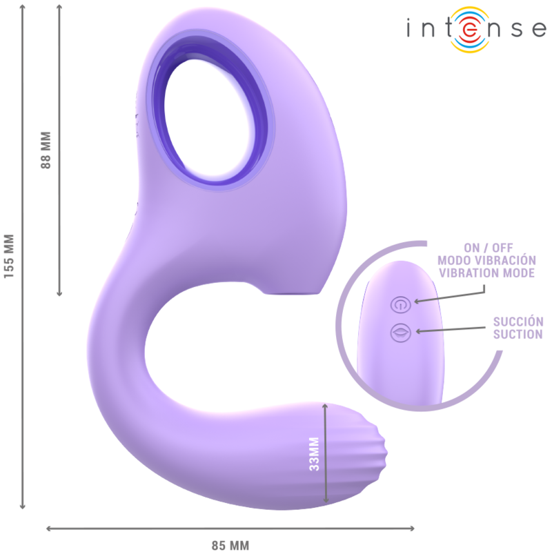 BAXTER ESTIMULADOR Y VIBRADOR PARA CLÍTORIS Y PUNTO G VIOLETA
