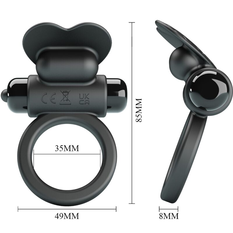 DEBONAIRE ANILLO VIBRADOR CONEJO 10 VIBRACIONES NEGRO BATERÍA AAA