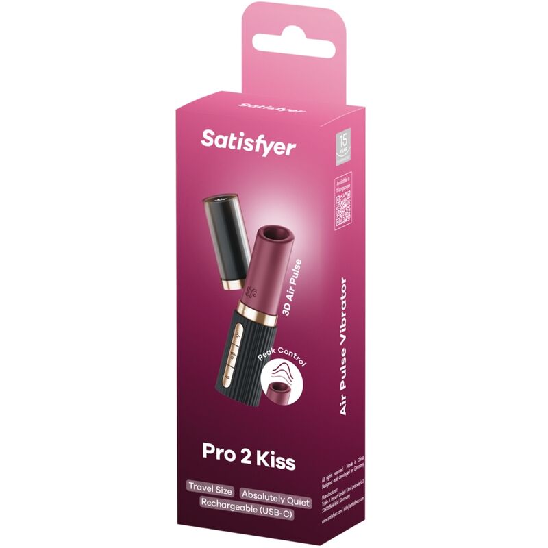 PRO 2 KISS ESTIMULADOR ONDAS DE PRESIÓN DISCRETO SIMIL LABIAL SATISFYER