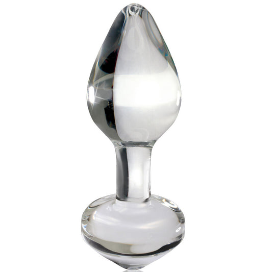 PLUG ANAL CÓNICO DE VIDRIO ICICLES 6,5 X 2,5CM - N. 44 PLUG TRANSPARENTE