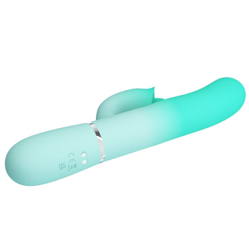 GIGI VIBRADOR RABBIT MULTIFUNCIÓN VERDE AGUA RECARGABLE USB