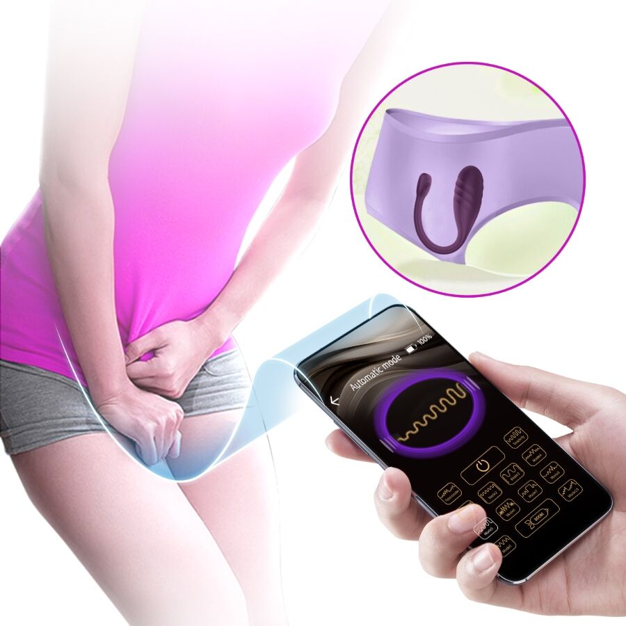 HUEVO VIBRADOR PRETTY LOVE - LEVIATHAN CONTROLADO POR APP MORADO