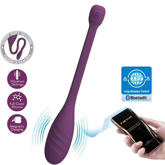 HUEVO VIBRADOR PRETTY LOVE - LEVIATHAN CONTROLADO POR APP MORADO