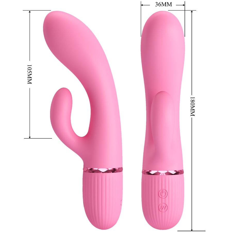 MARSKI VIBRADOR RABBIT CLÁSICO 10 FUNCIONES ROSA RECARGABLE USB