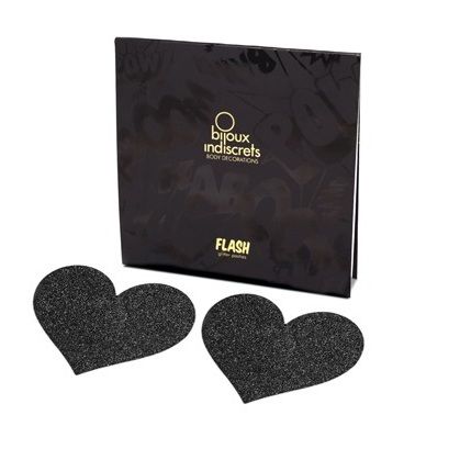 PEZONERAS BIJOUX - INDISCRETS FLASH CORAZÓN NEGRO