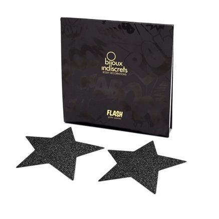 PEZONERAS  BIJOUX - INDISCRETS FLASH ESTRELLA NEGRO