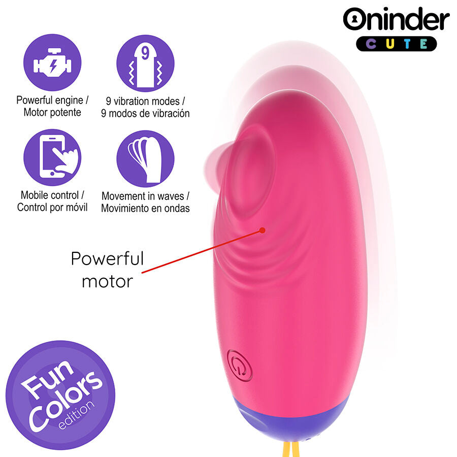 LOVE PLEASURE HUEVO VIBROADOR CON TAPPING Y APP RECARGABLE USB