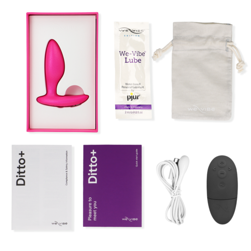 WE-VIBE - DITTO+ PLUG ANAL VIBRADOR ROSA CON APP