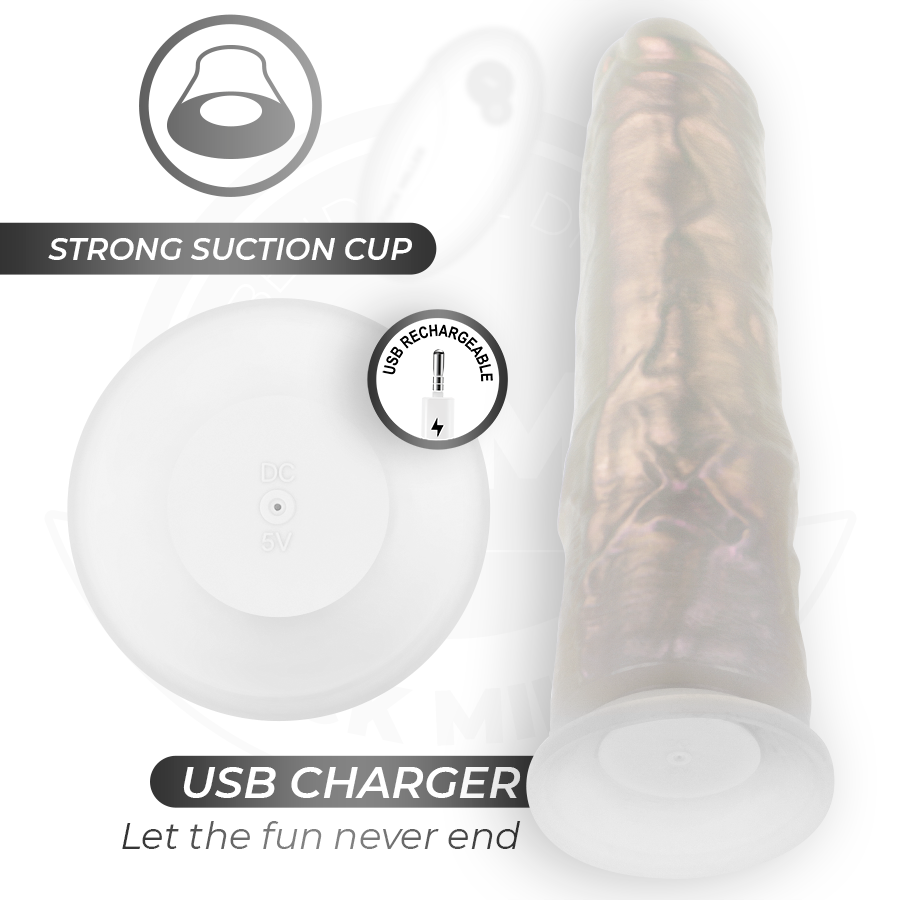 COCK MILLER - DILDO SILICONA 19,5 CM , LUCES Y VIBRACIÓN CON CONTROL REMOTO