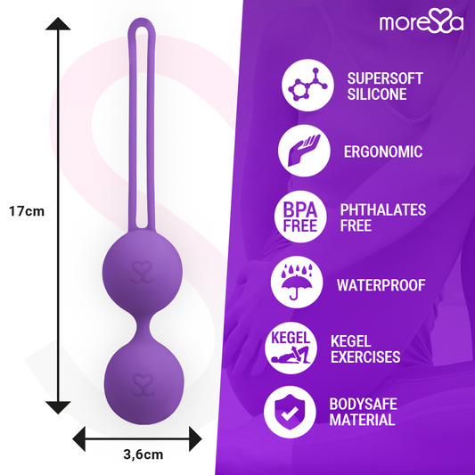 MORESSA - OSIAN THREE ENTRENAMIENTO SUELO PELVICO 85 gr PREMIUM SILICONA LILA