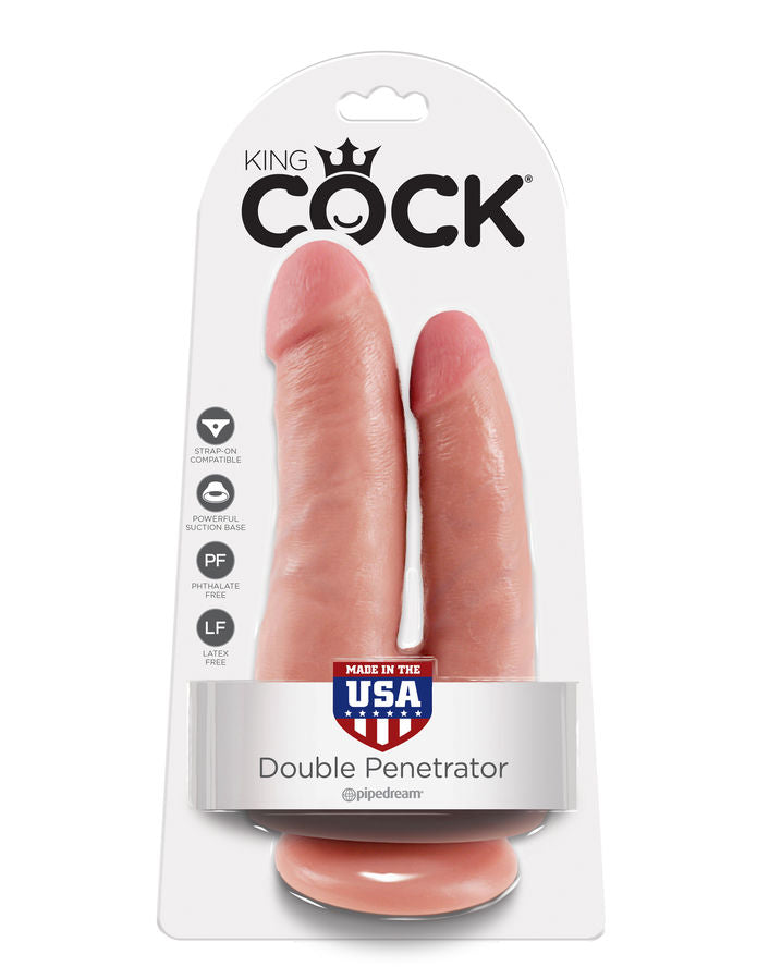 DOBLE DILDO KING COCK - DOBLE PENETRACIÓN NATURAL