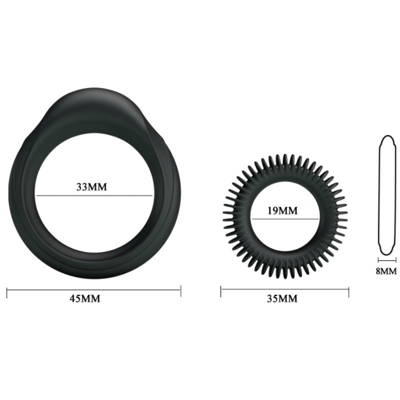 RING MANHOOD KIT 2 ANILLOS SILICONA FLEXIBLE