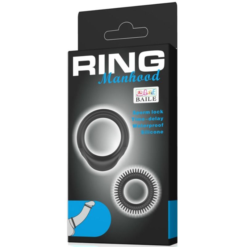 RING MANHOOD KIT 2 ANILLOS SILICONA FLEXIBLE