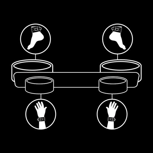 FETISH SUBMISSIVE - BARRA SEPARADORA BONDAGE CON FORRO DE NOPRENO