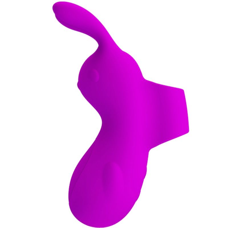 SMART VIBRADOR DE DEDO RECARGABLE USB CON RABBIT MORADO