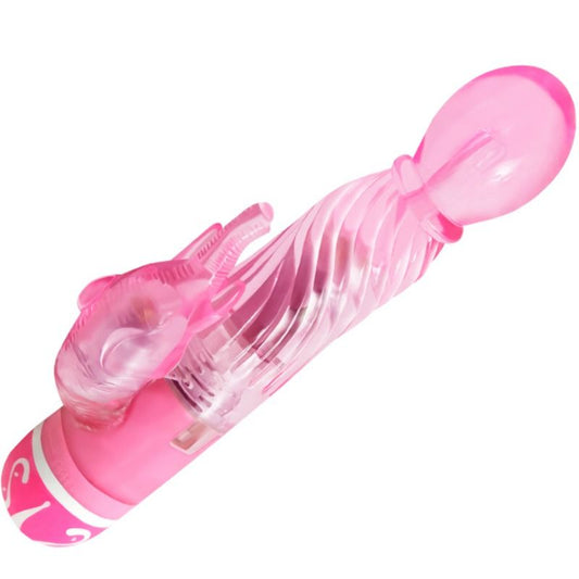 MINI VIBRADOR RABBIT BAILE - MULTIVELOCIDAD CON ESTIMULADOR ROSA