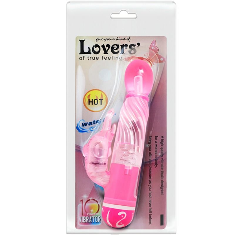 MINI VIBRADOR RABBIT BAILE - MULTIVELOCIDAD CON ESTIMULADOR ROSA