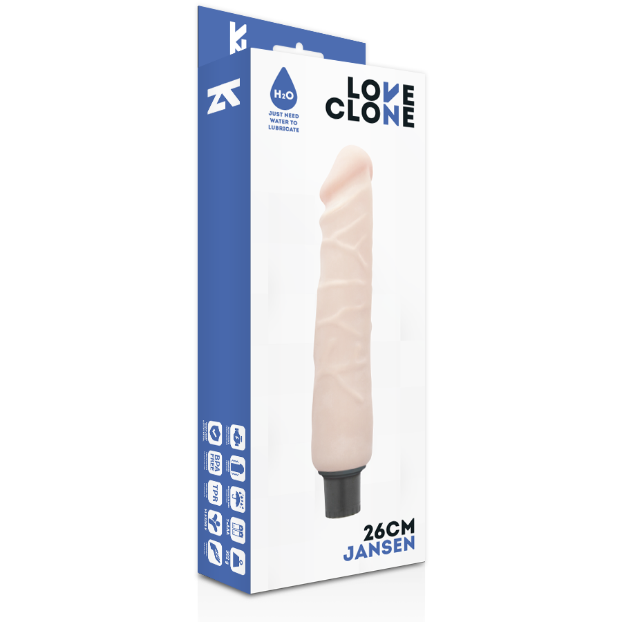 LOVECLONE - JANSEN VIBRADOR REALISTICO SELF LUBRICATION 26 CM -O- 4.2 CM