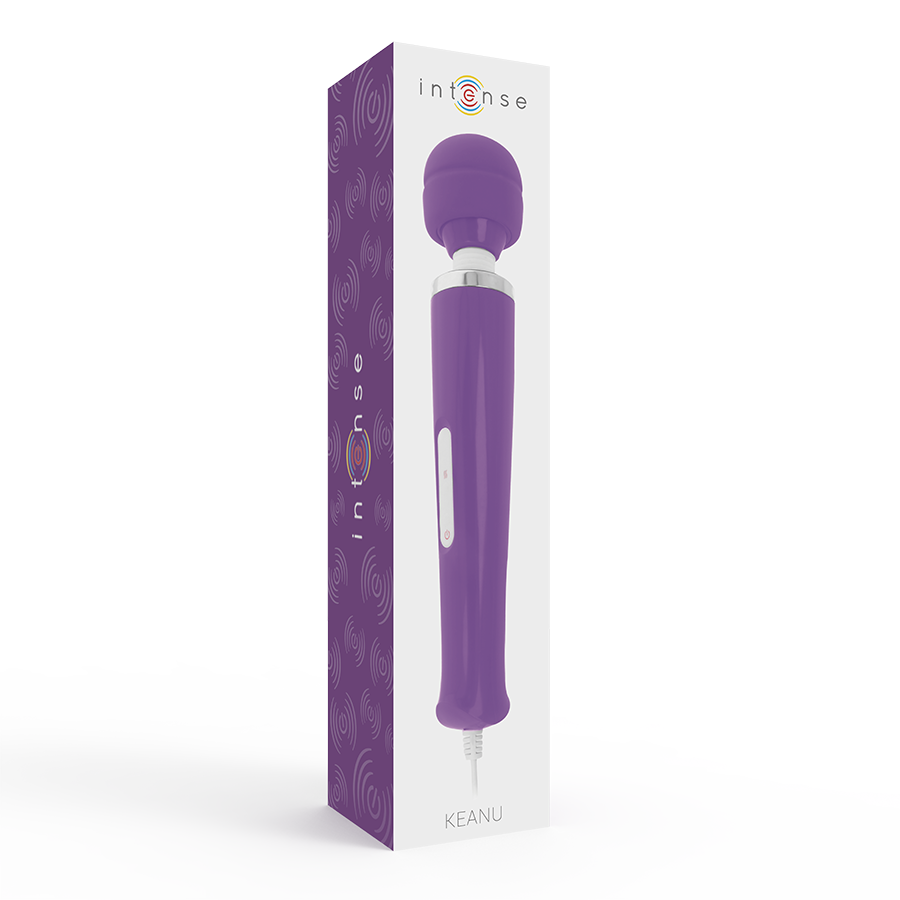 KEANU MASAJEADOR WAND LILA CON CABEZAL FLEXIBLE CON CABLE DIRECTO A 110-230V