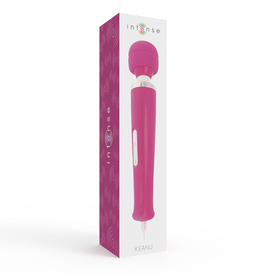 MASAJEADOR WAND INTENSE - KEANU ROSA CON CABEZAL FLEXIBLE