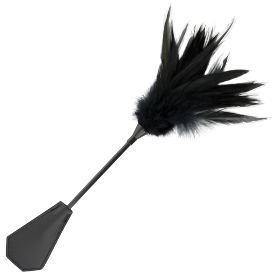 FUSTA CON PLUMA DARKNESS -  NEGRO