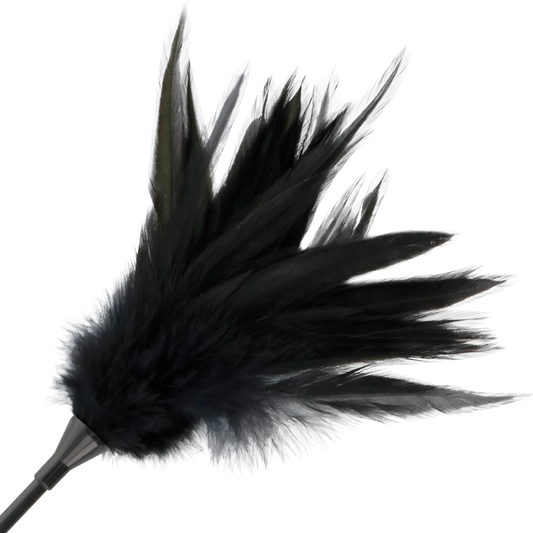 FUSTA CON PLUMA DARKNESS -  NEGRO