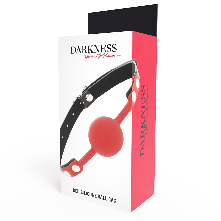 DARKNESS - MORDAZA SILICONA ROJO