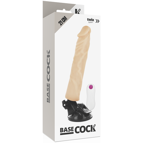 VIBRADOR REALISTICO 21 X 4 CM BASECOCK - CONTROL REMOTO NATURAL